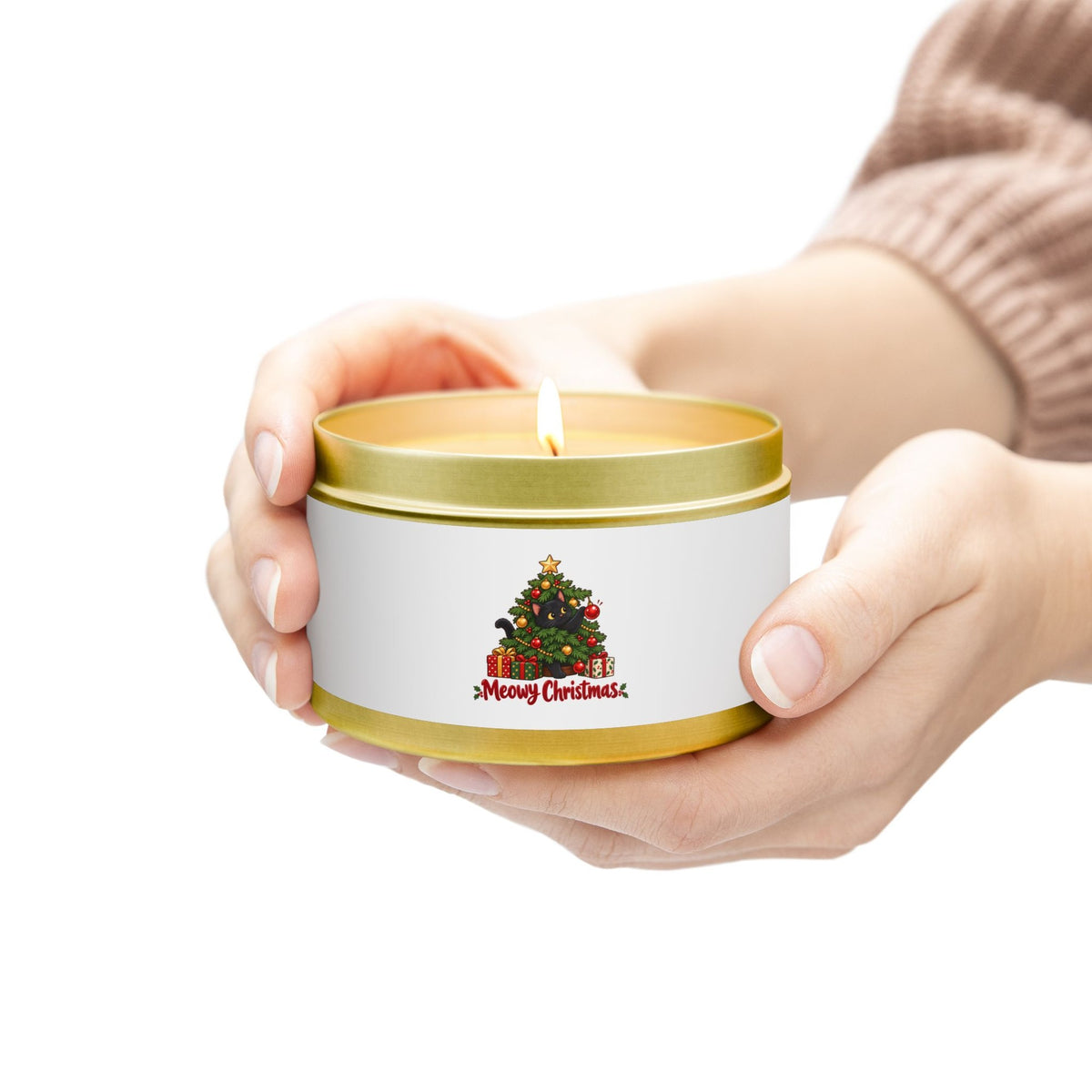 Meowy Christmas Tin Candle, photo 1