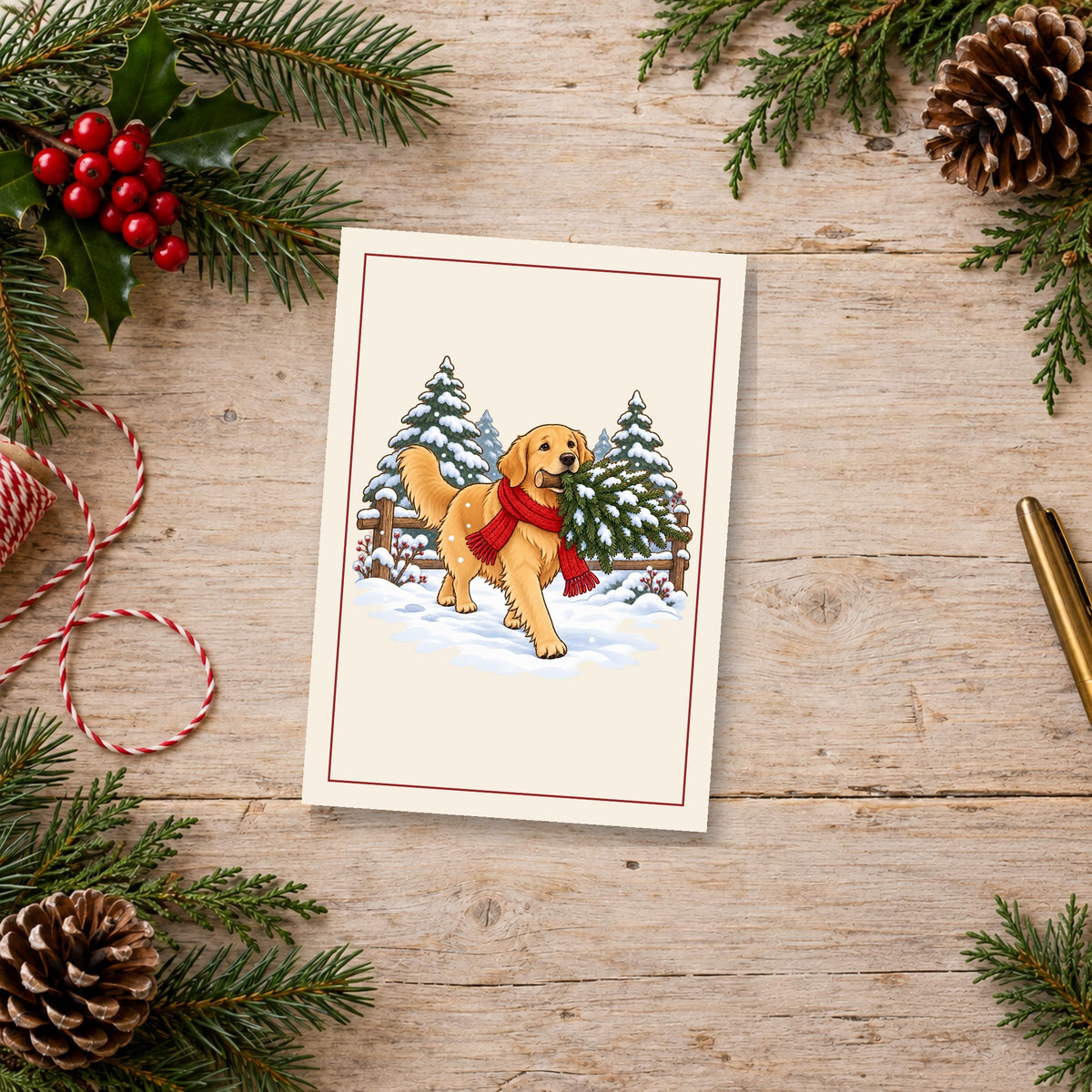 Golden Retriever Christmas Cards, photo 1