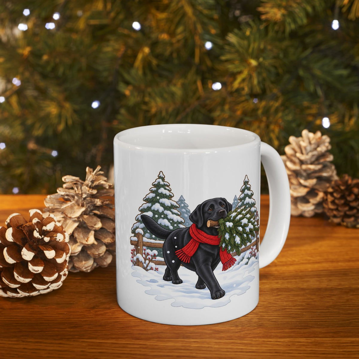 Black Lab Christmas Mug, photo 1