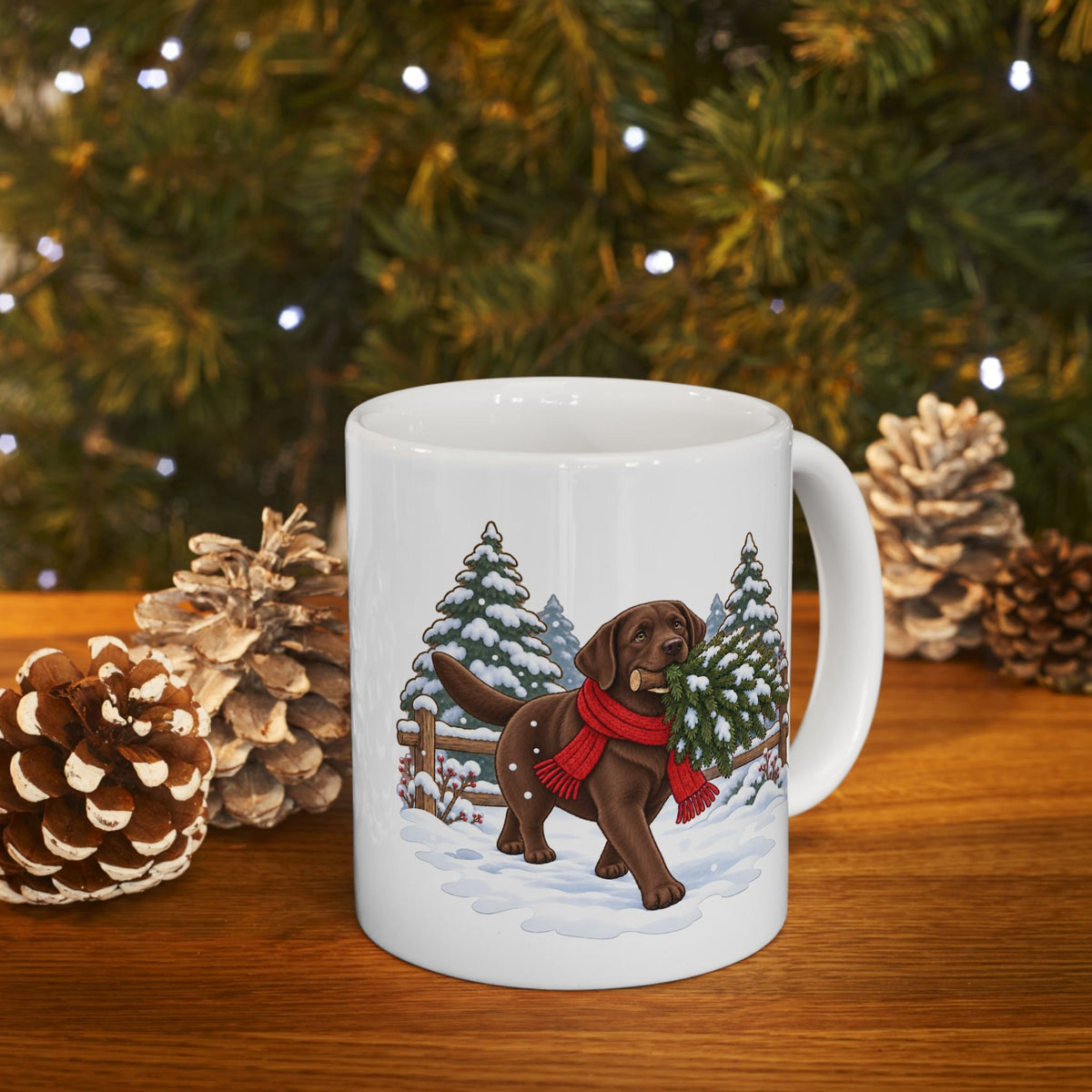 Chocolate Lab Christmas Mug, photo 1