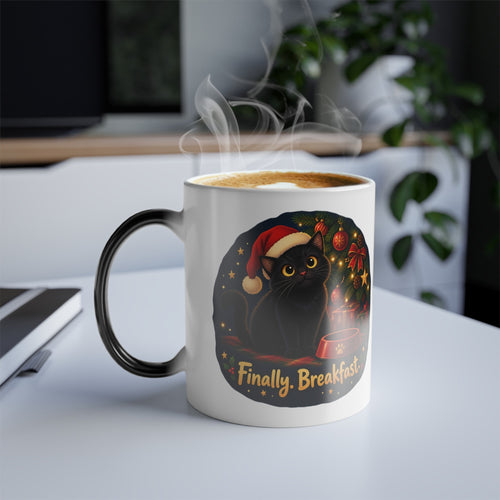 Black Cat Color Changing Mug, photo 1