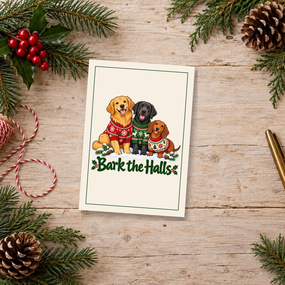 Bark the Halls Christmas Cards, photo 1