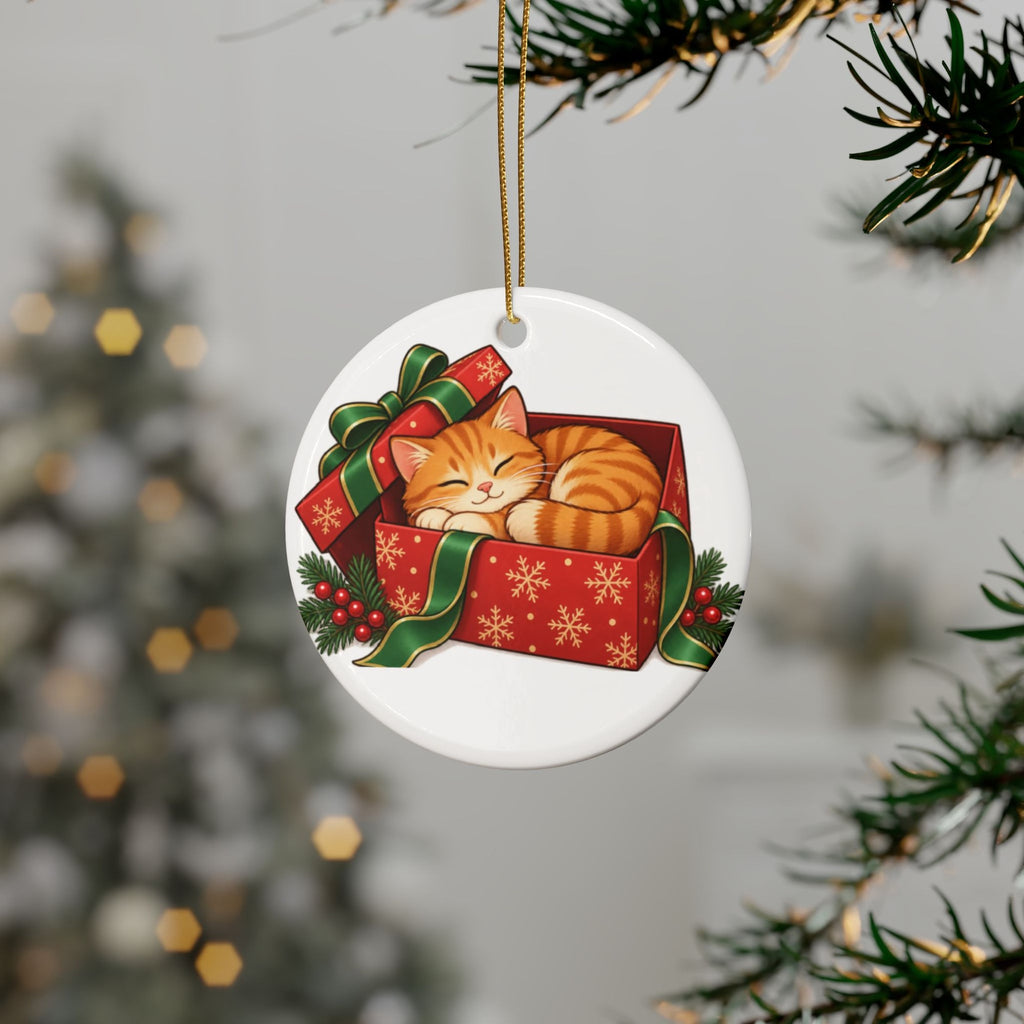 Orange Cat Christmas Ornament, photo 1