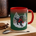 Black Lab Christmas Mug, Green and Snowflake, photo 1