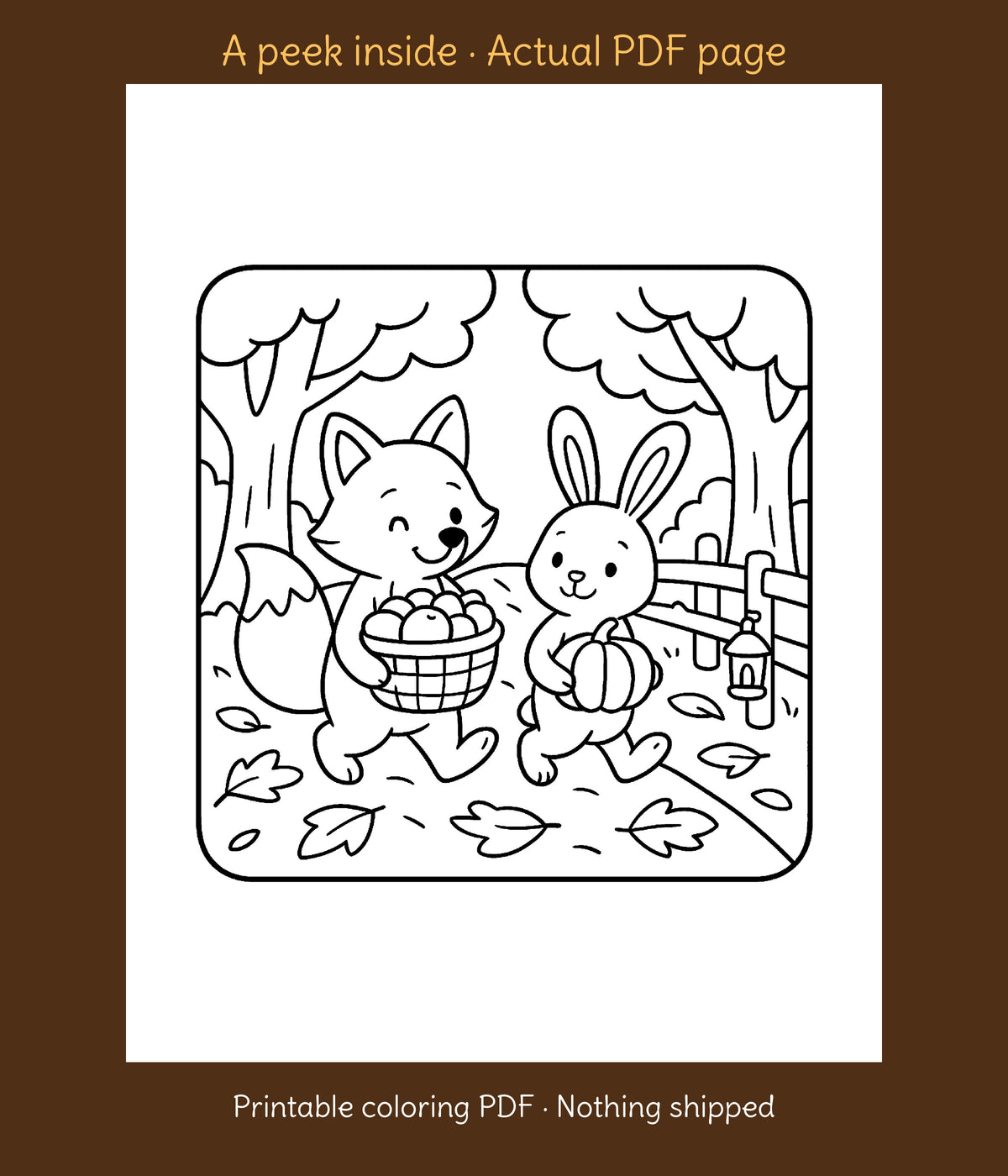 Cozy Woodland Creatures at Thanksgiving (Printable PDF), photo 2