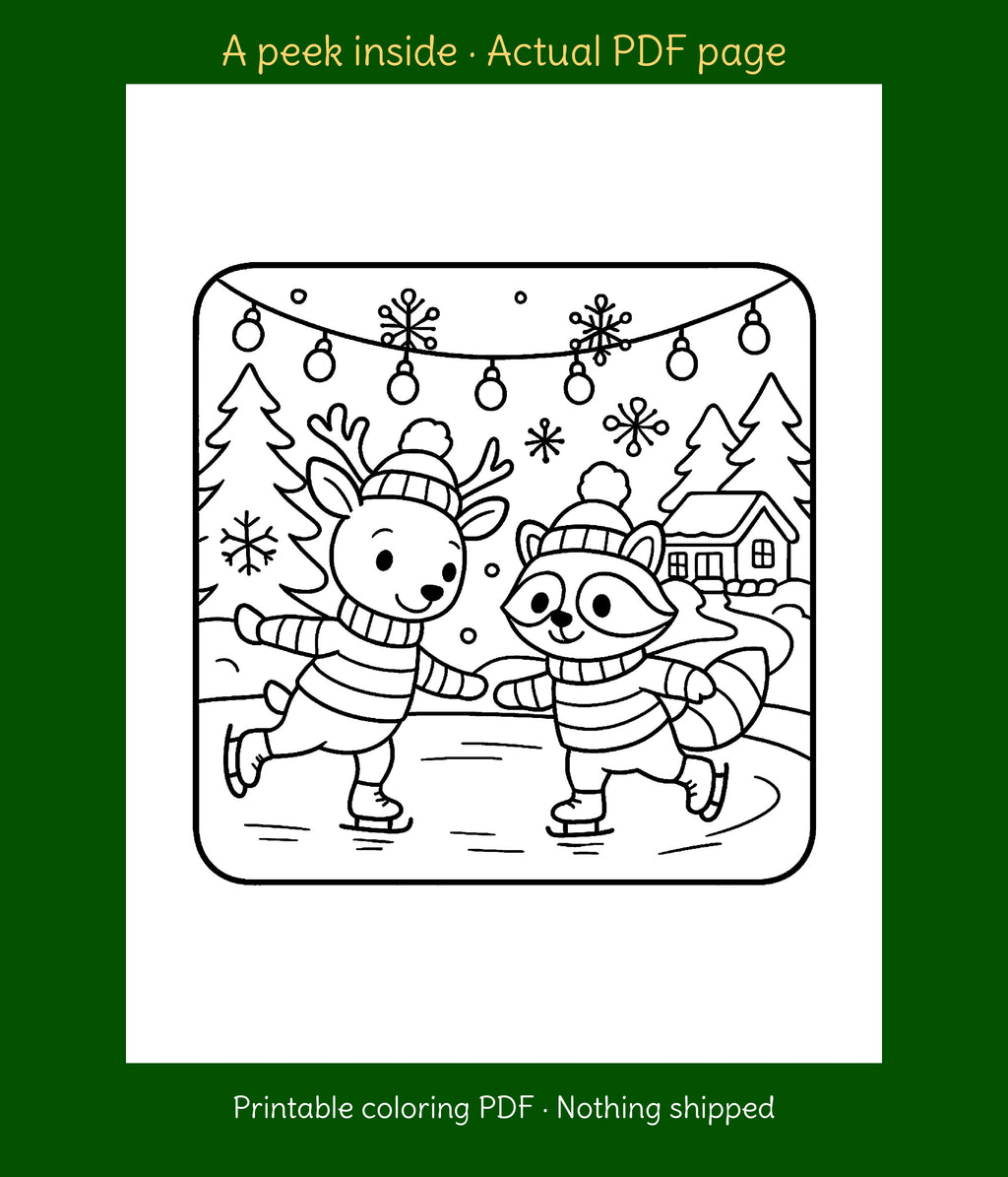 Cozy Woodland Creatures at Christmas (Printable PDF), photo 2
