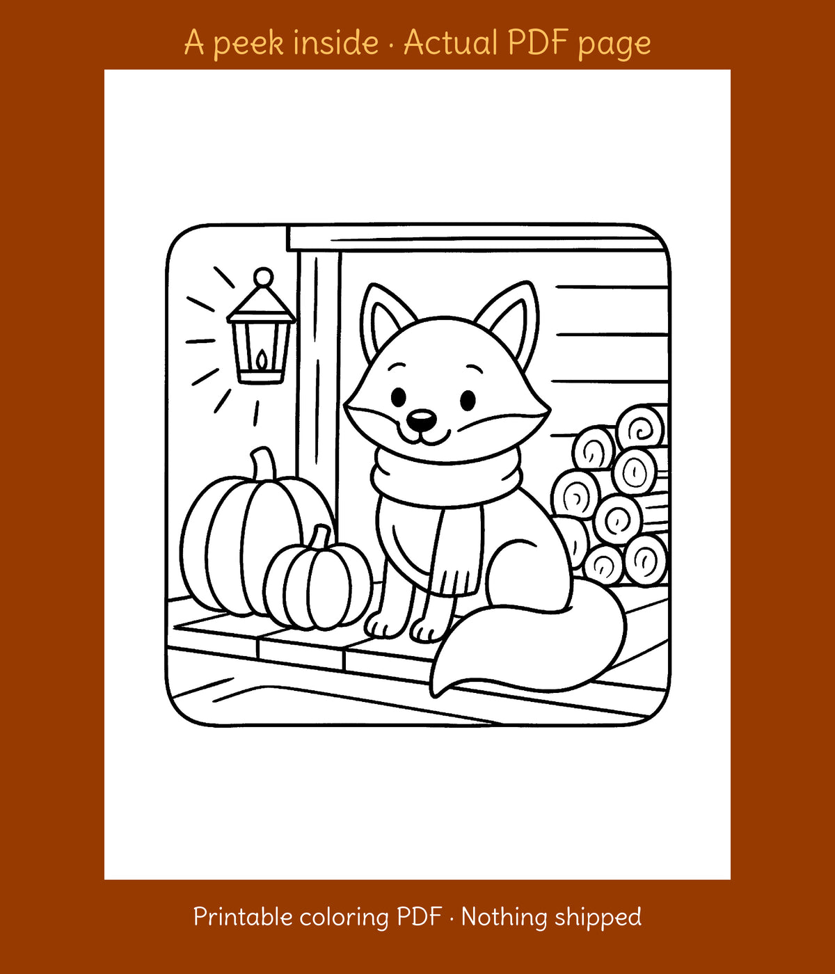 Cozy Woodland Creatures Enjoying Autumn (Printable PDF), photo 2