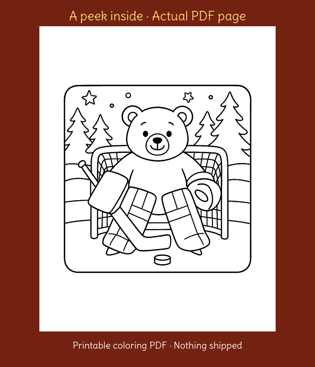 Cozy Woodland Creatures Enjoying Winter (Printable PDF), photo 2