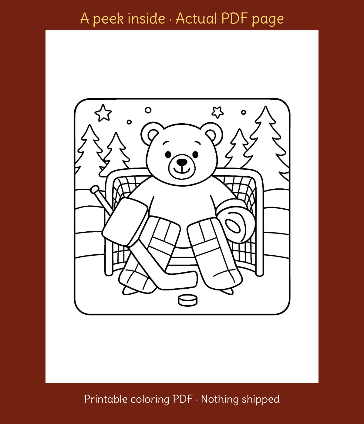 Cozy Woodland Creatures Enjoying Winter (Printable PDF), photo 2
