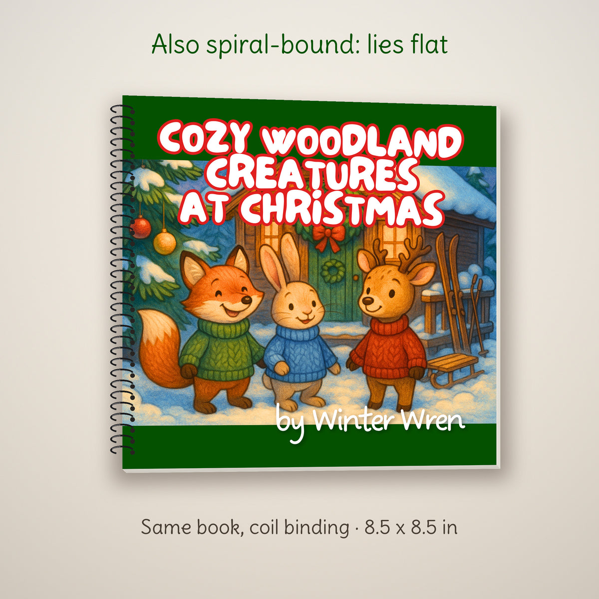 Cozy Woodland Creatures at Christmas Coloring Book, photo 2