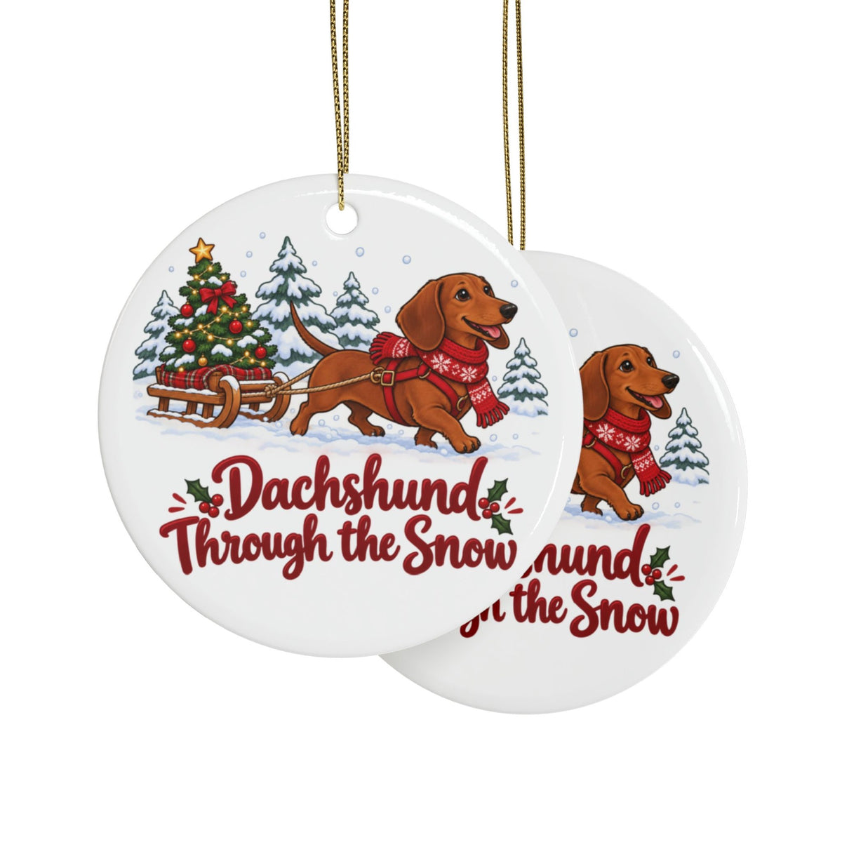 Dachshund Through the Snow Ornament, photo 2