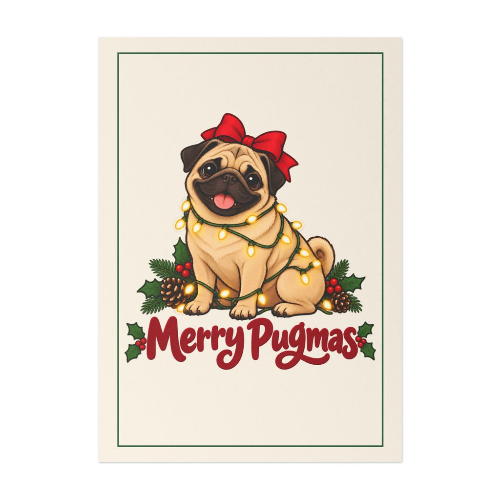 Merry Pugmas Fawn Pug Christmas Cards, photo 2