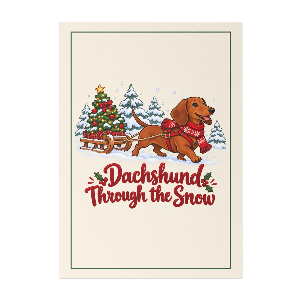 Dachshund Through the Snow Christmas Cards, photo 2