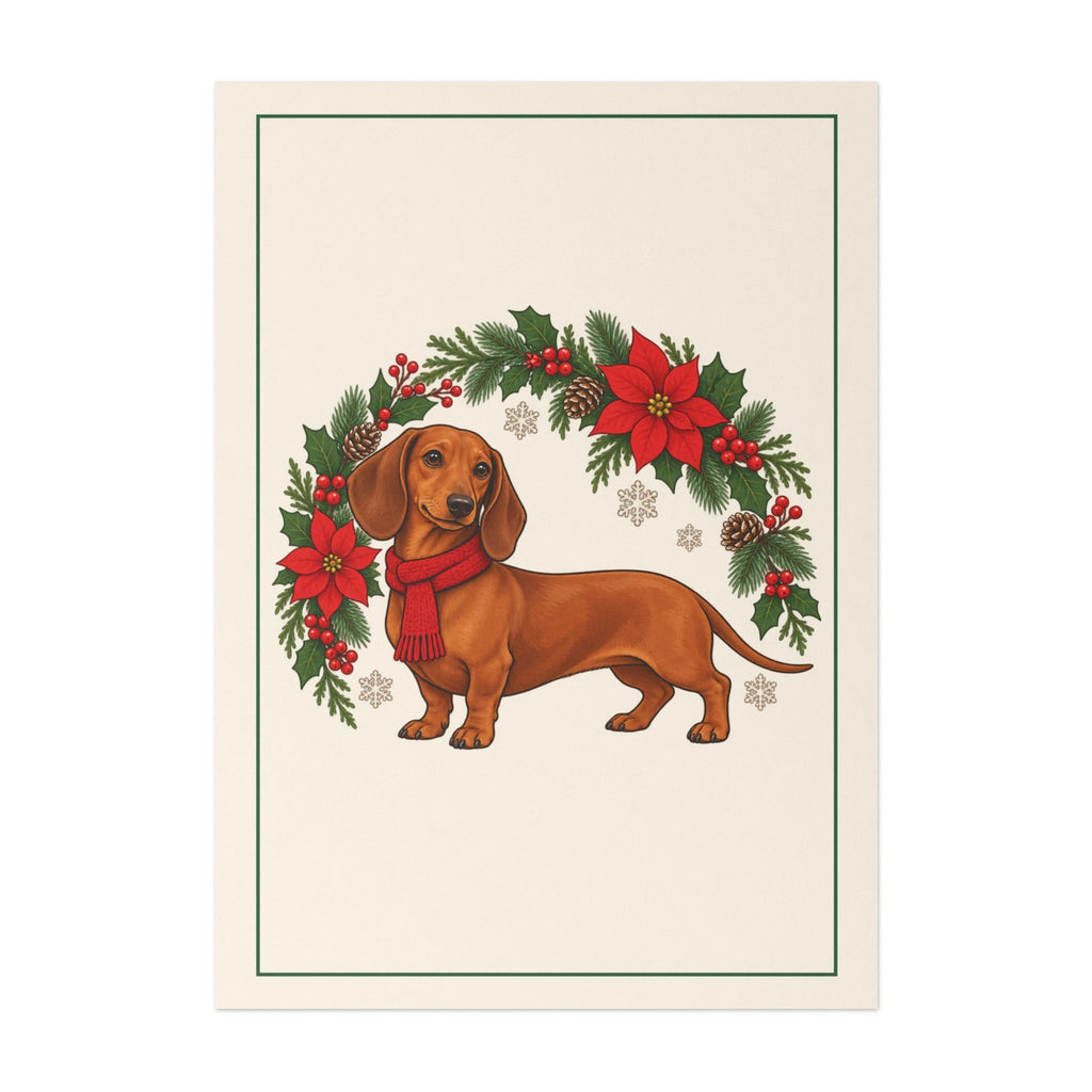Dachshund Wreath Christmas Cards, photo 2