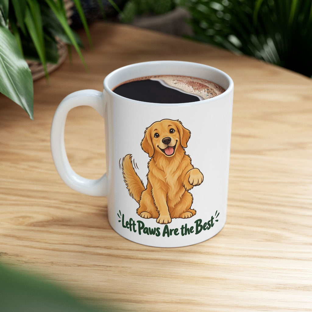 Left Paws Are the Best Golden Retriever Mug, photo 2