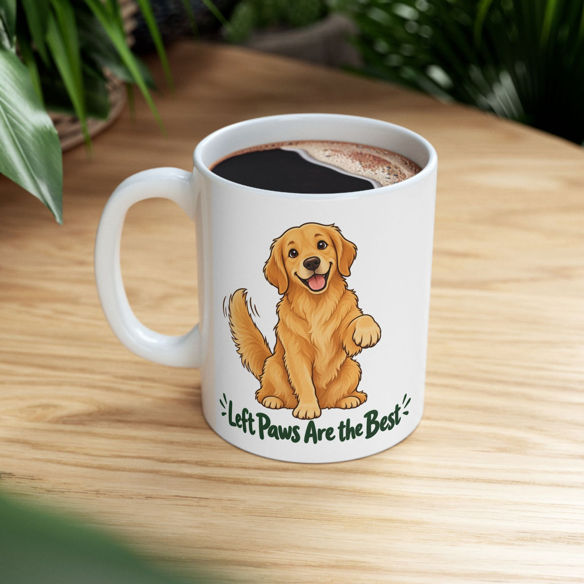Left Paws Are the Best Golden Retriever Mug, photo 2