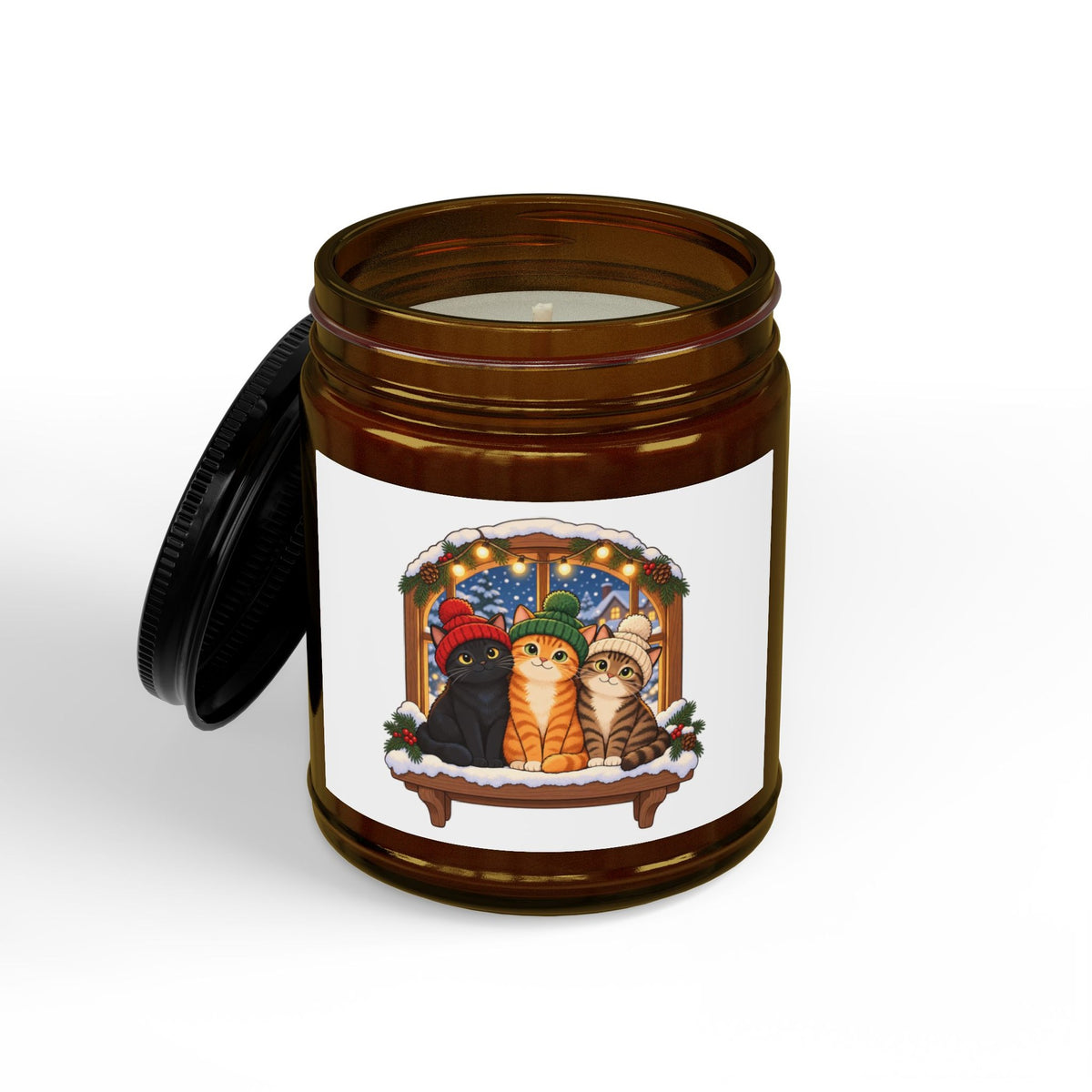 Christmas Cats in Hats Candle, photo 2