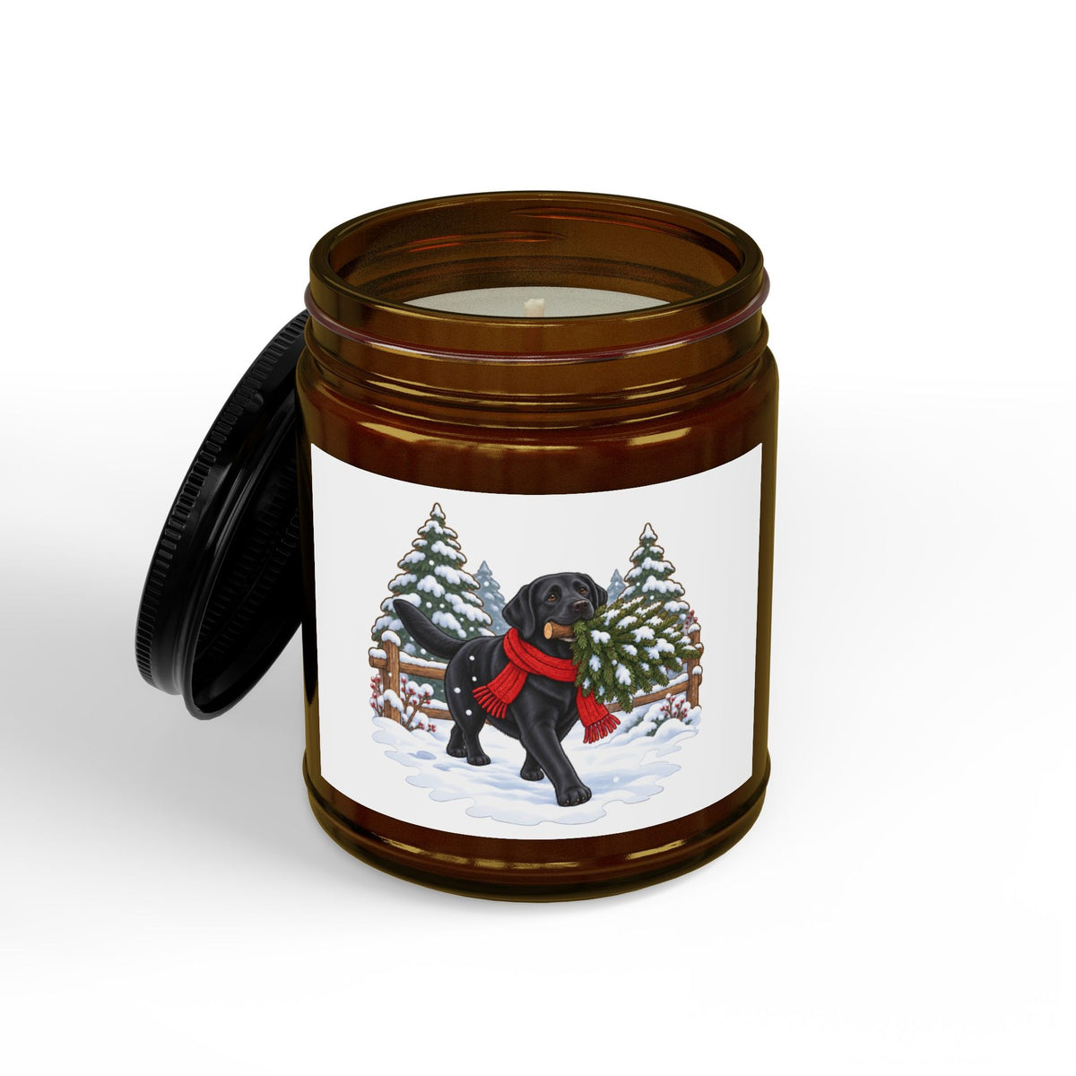 Black Lab Christmas Candle, photo 2