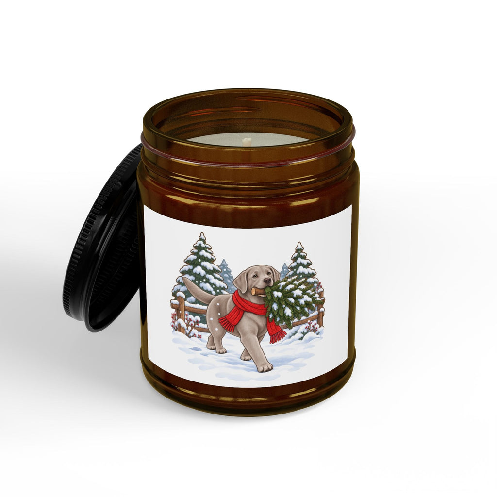 Silver Lab Christmas Candle, photo 2