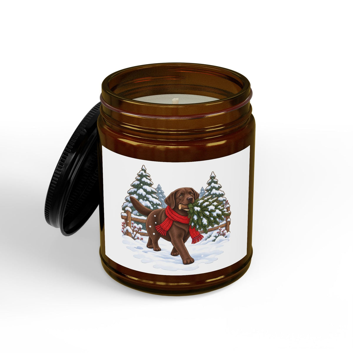 Chocolate Lab Christmas Candle, photo 2