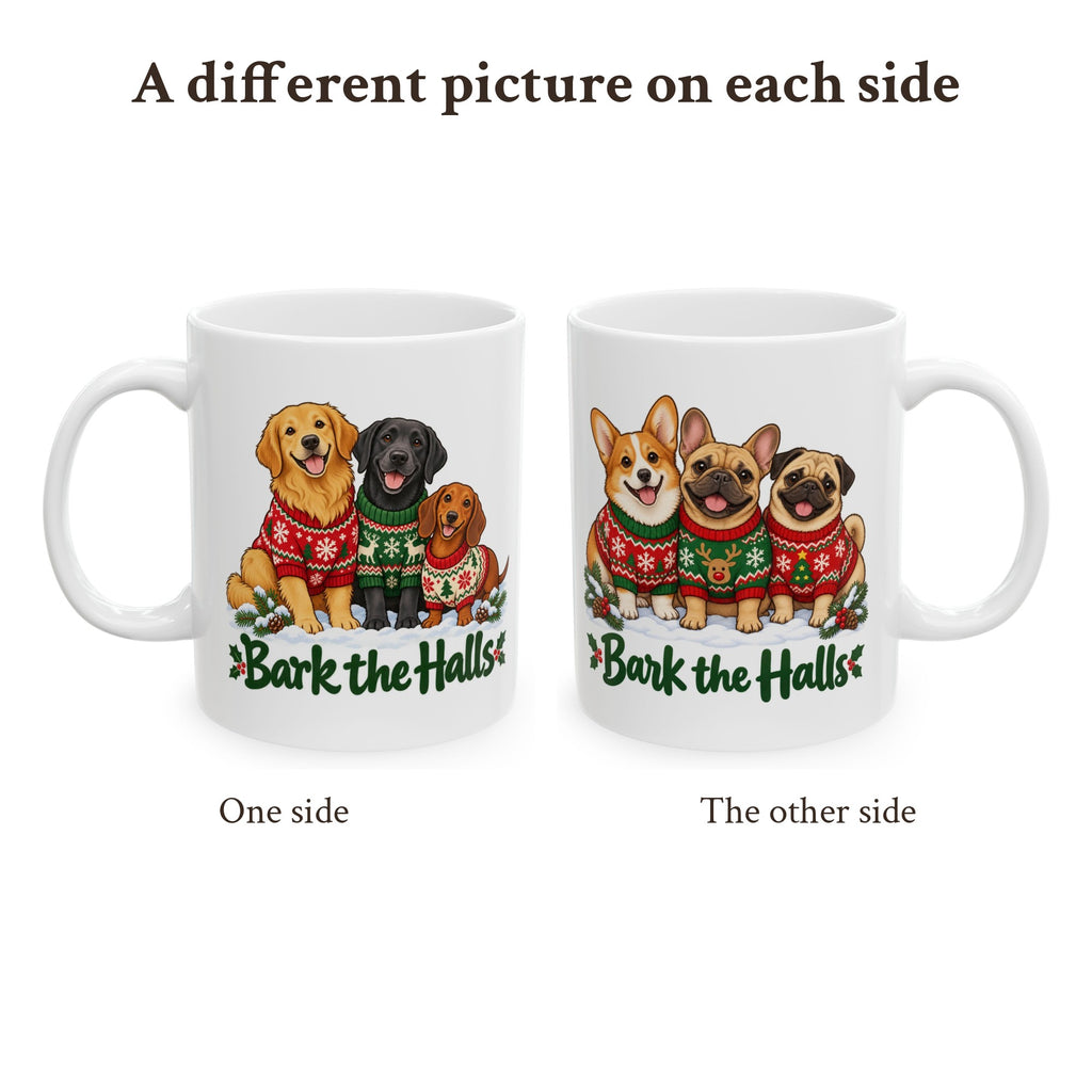 Bark the Halls Dog Christmas Mug, photo 2