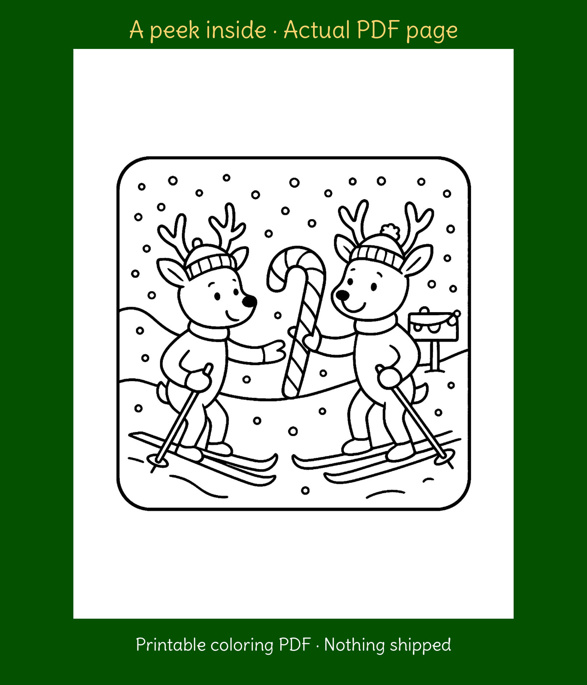 Cozy Woodland Creatures at Christmas (Printable PDF), photo 3