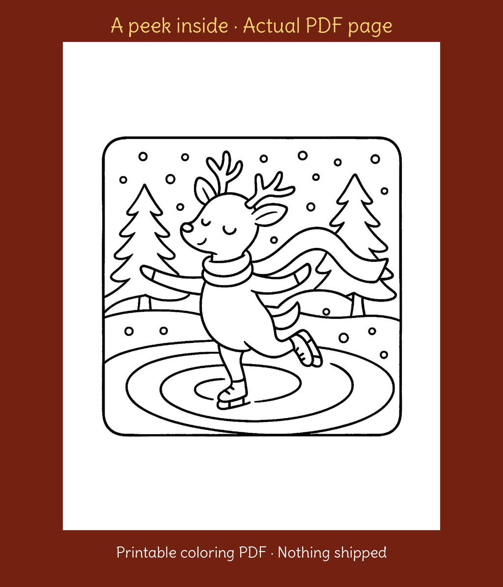 Cozy Woodland Creatures Enjoying Winter (Printable PDF), photo 3