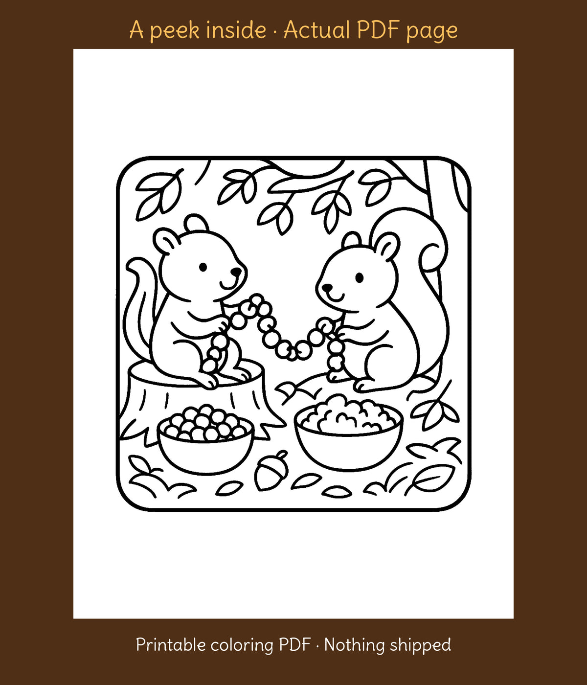Cozy Woodland Creatures at Thanksgiving (Printable PDF), photo 3