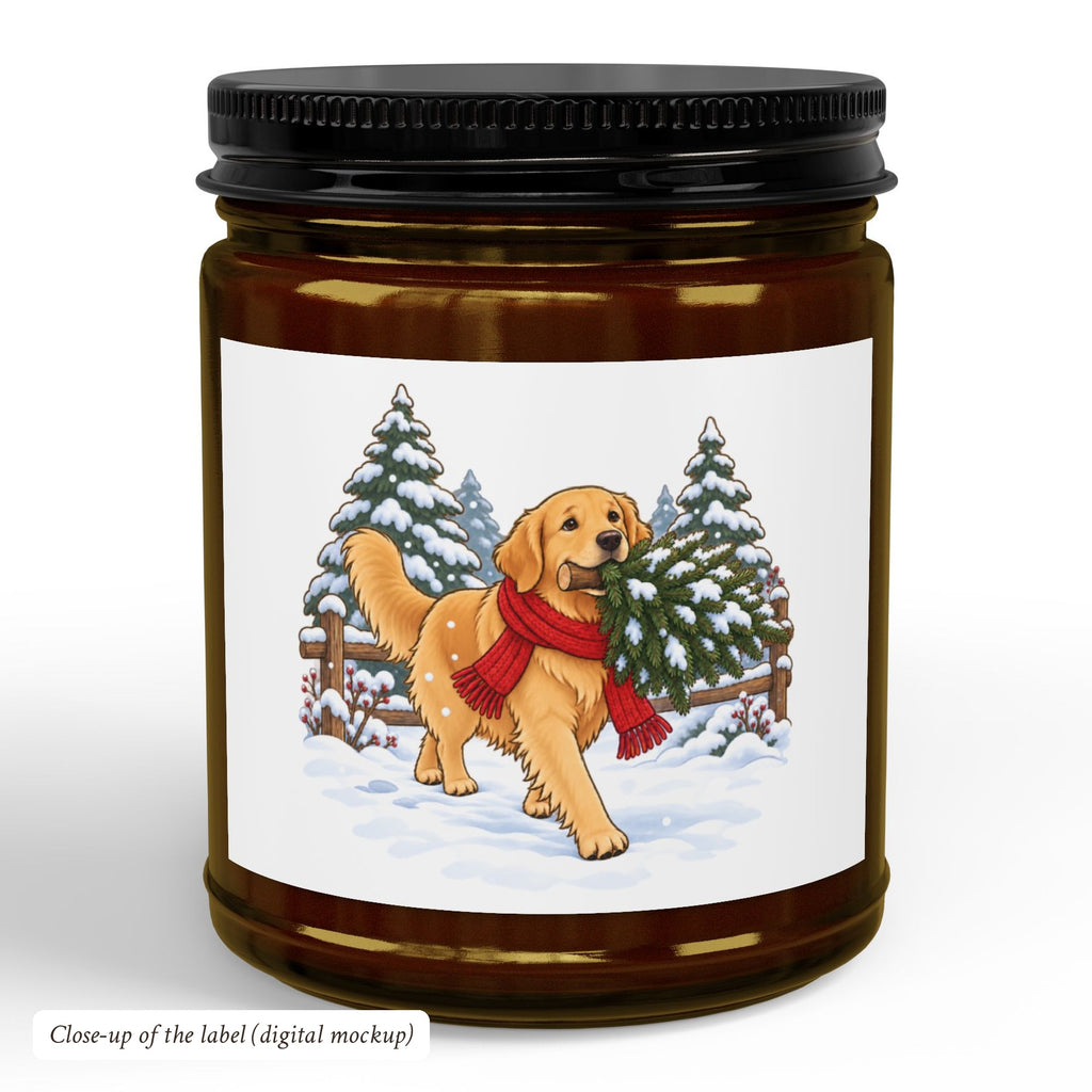 Golden Retriever Christmas Candle, photo 3