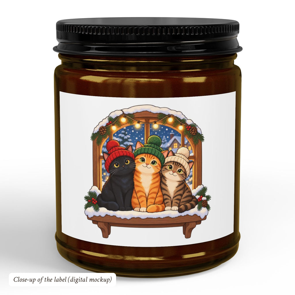 Christmas Cats in Hats Candle, photo 3