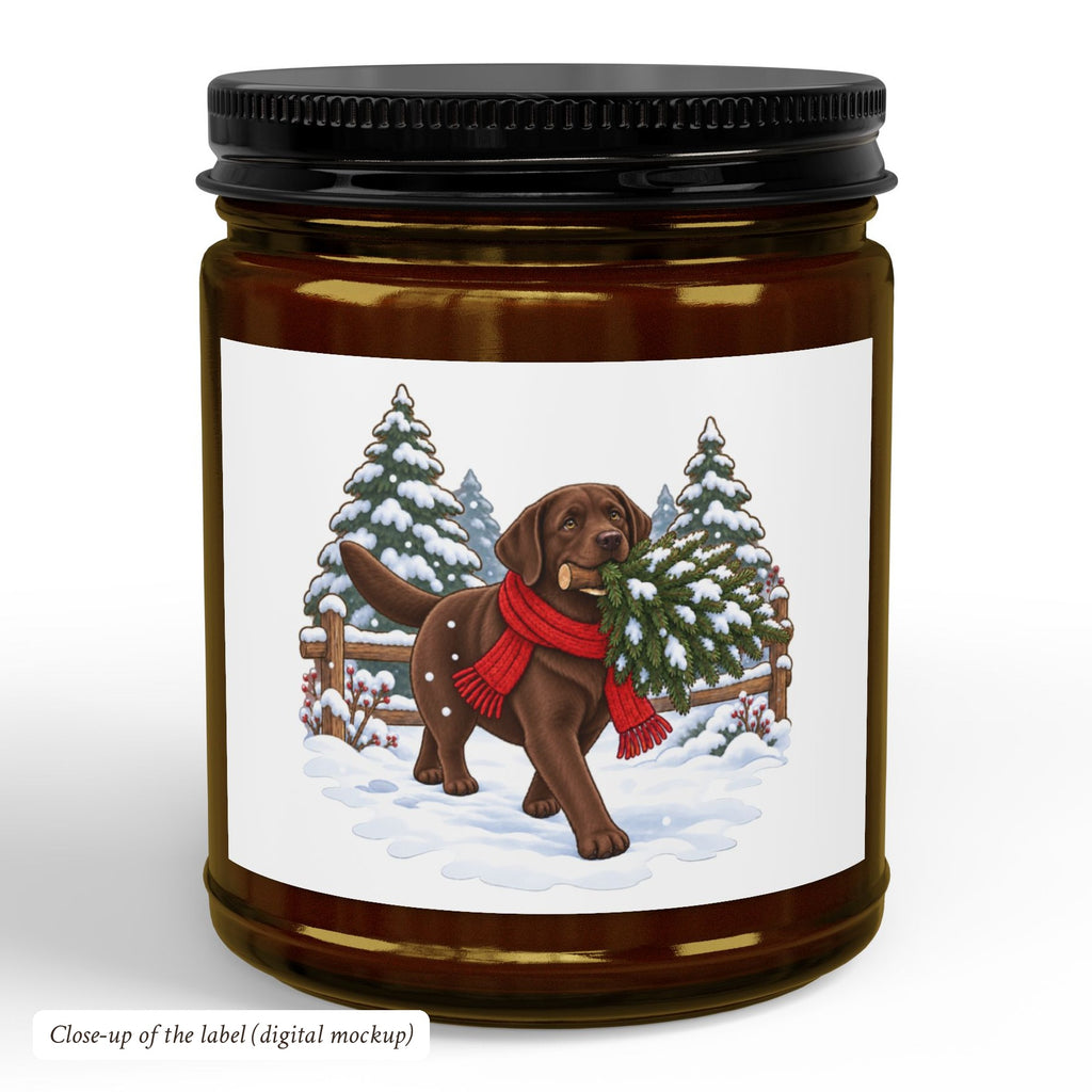 Chocolate Lab Christmas Candle, photo 3