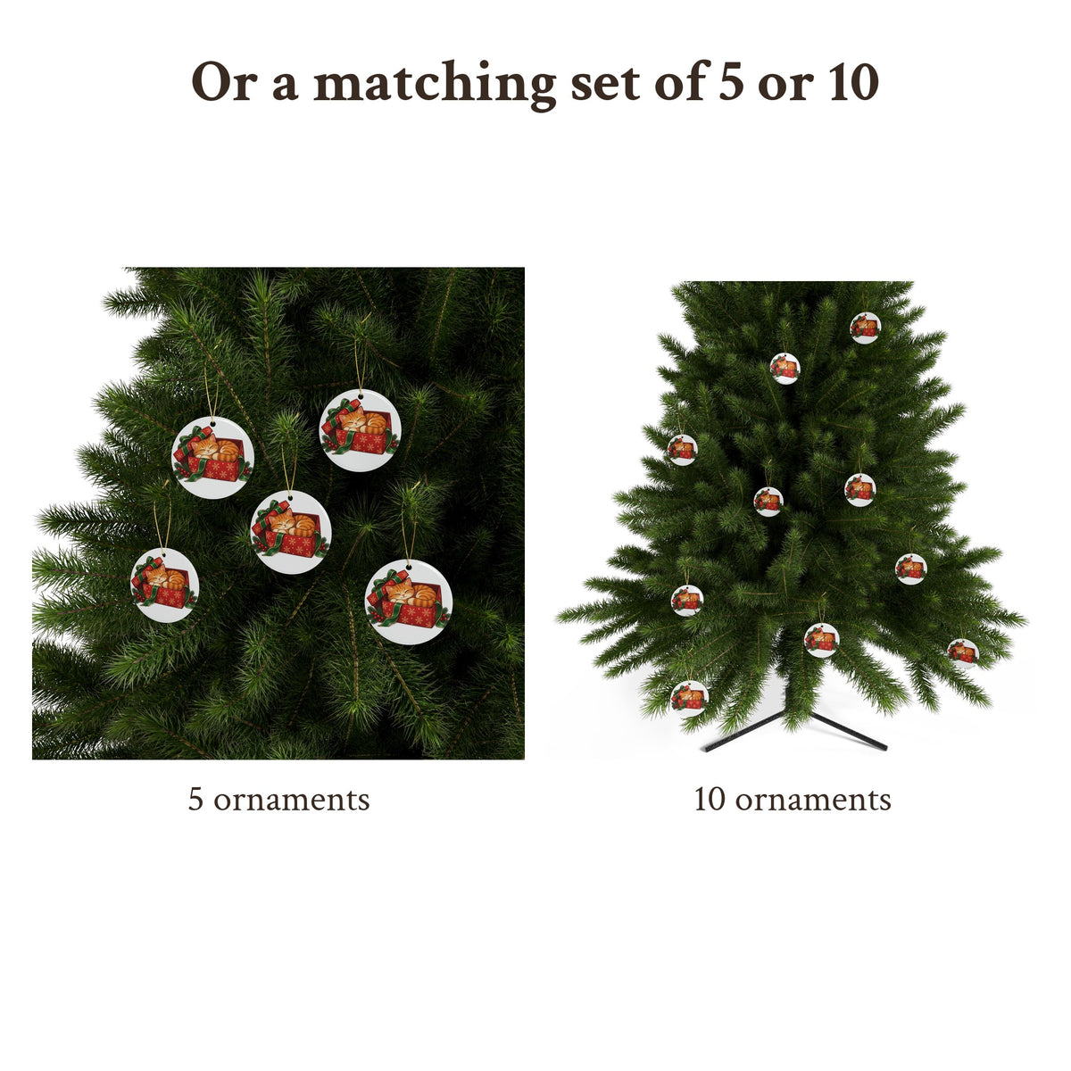 Orange Cat Christmas Ornament, photo 3