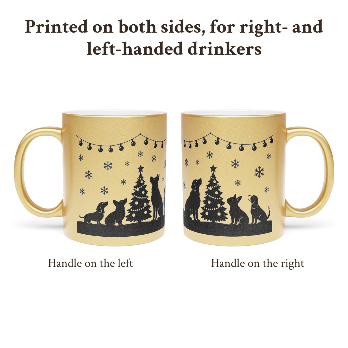 Christmas Dogs Mug in Gold or Silver, photo 3