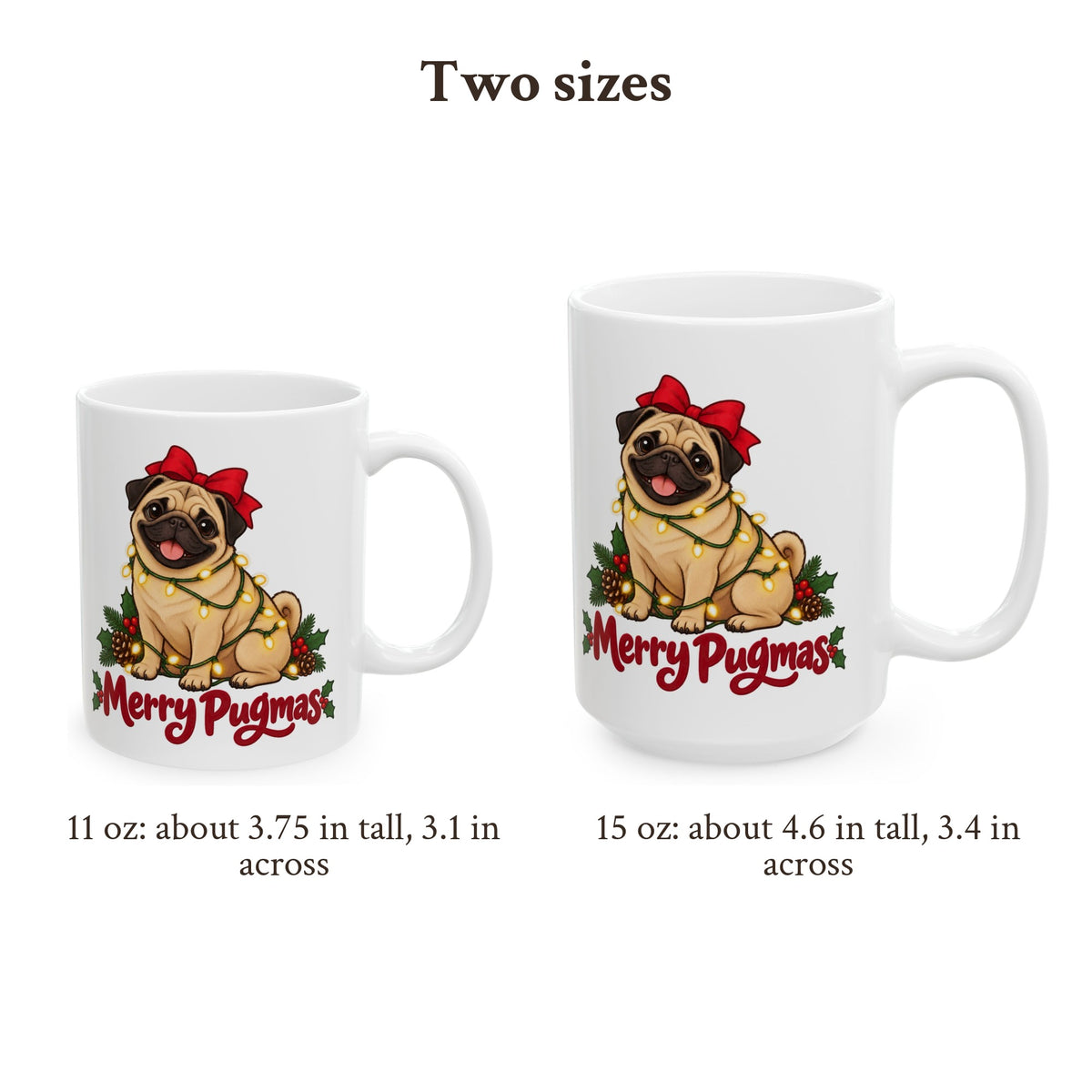 Merry Pugmas Christmas Mug, photo 3