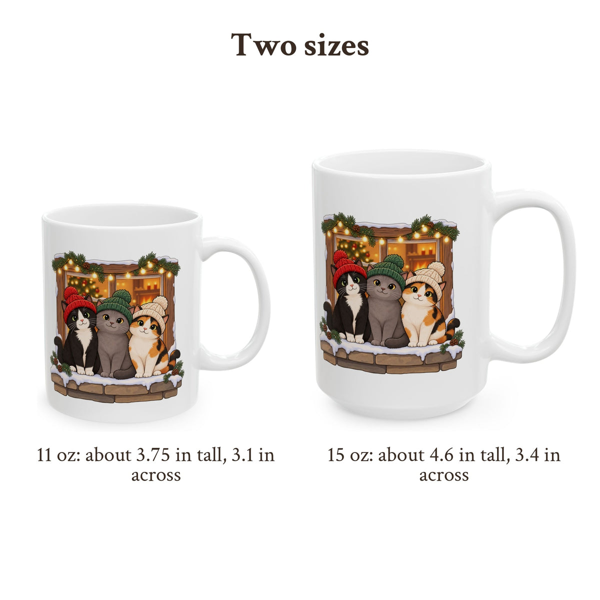 Christmas Cats in Winter Hats Mug, photo 3