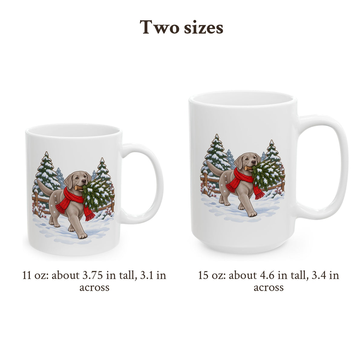 Silver Lab Christmas Mug, photo 3