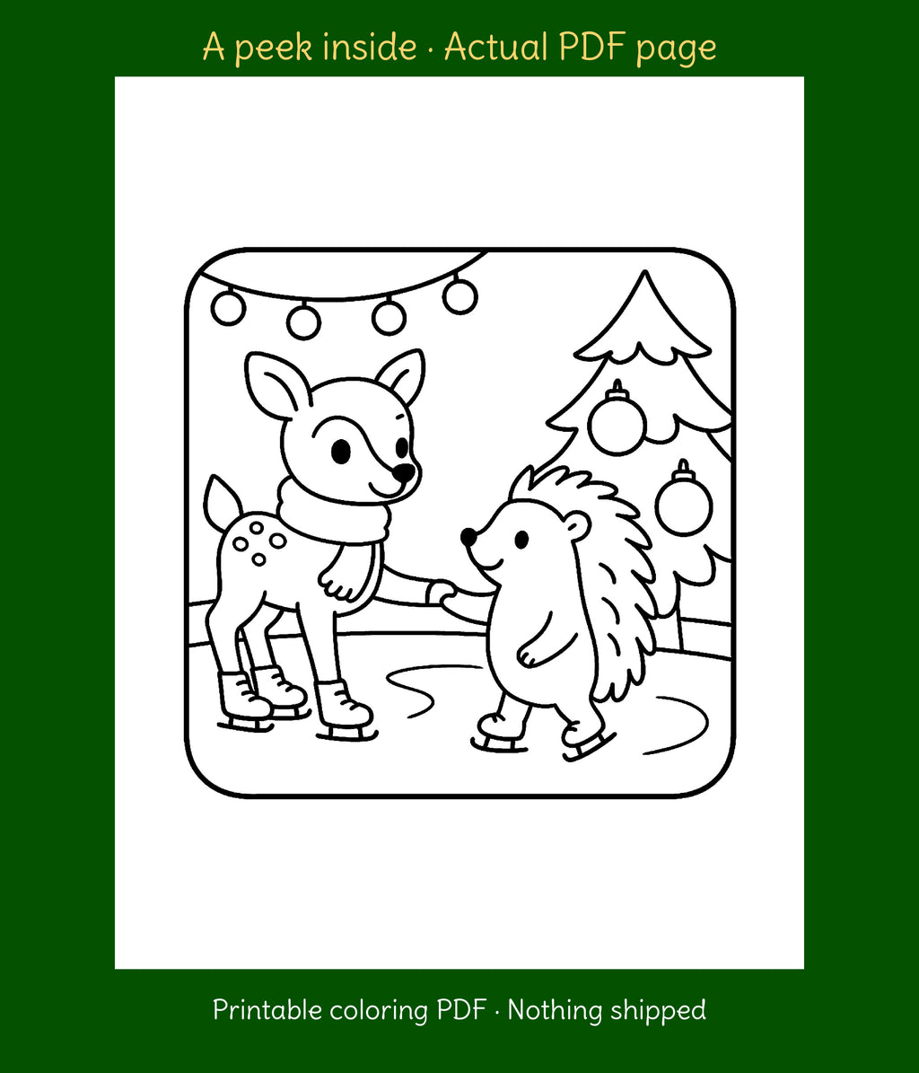 Cozy Woodland Creatures at Christmas (Printable PDF), photo 4