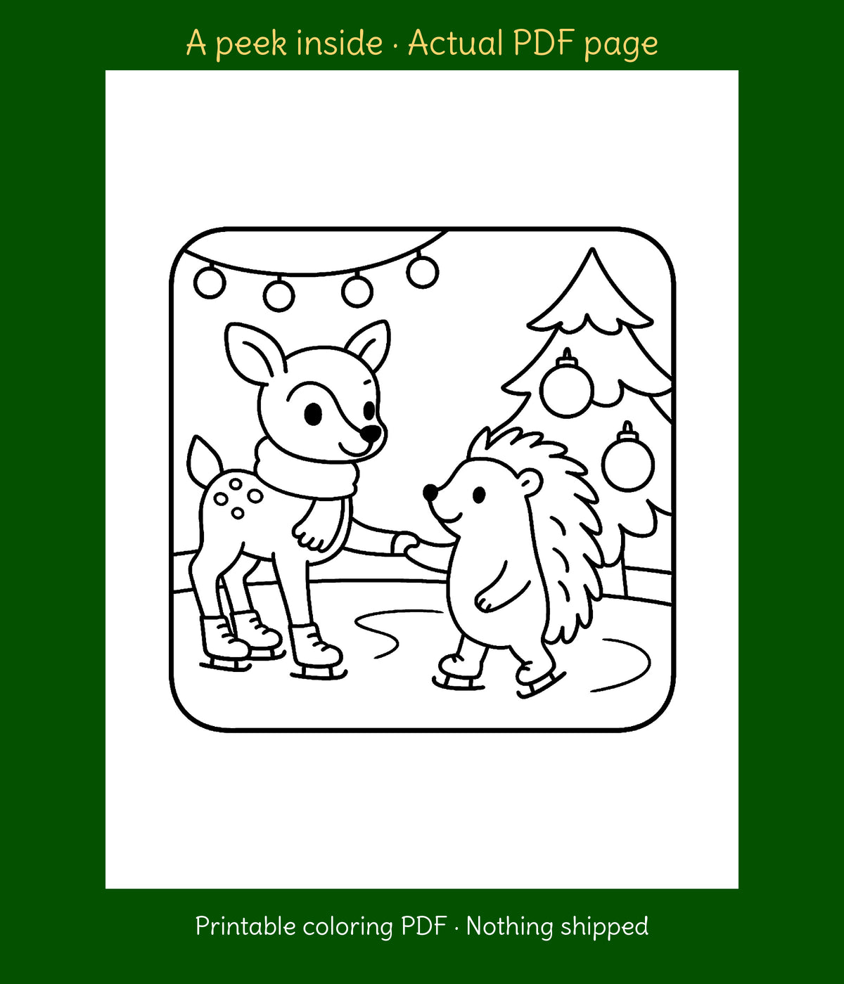 Cozy Woodland Creatures at Christmas (Printable PDF), photo 4