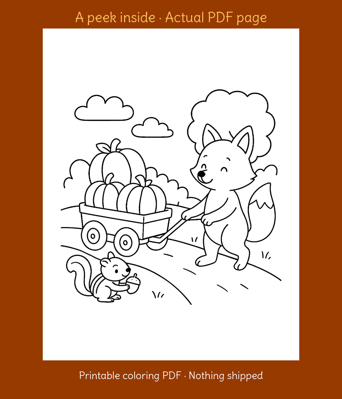 Cozy Woodland Creatures Enjoying Autumn (Printable PDF), photo 4