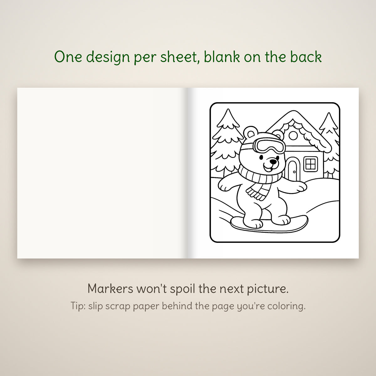 Cozy Woodland Creatures at Christmas Coloring Book, photo 4