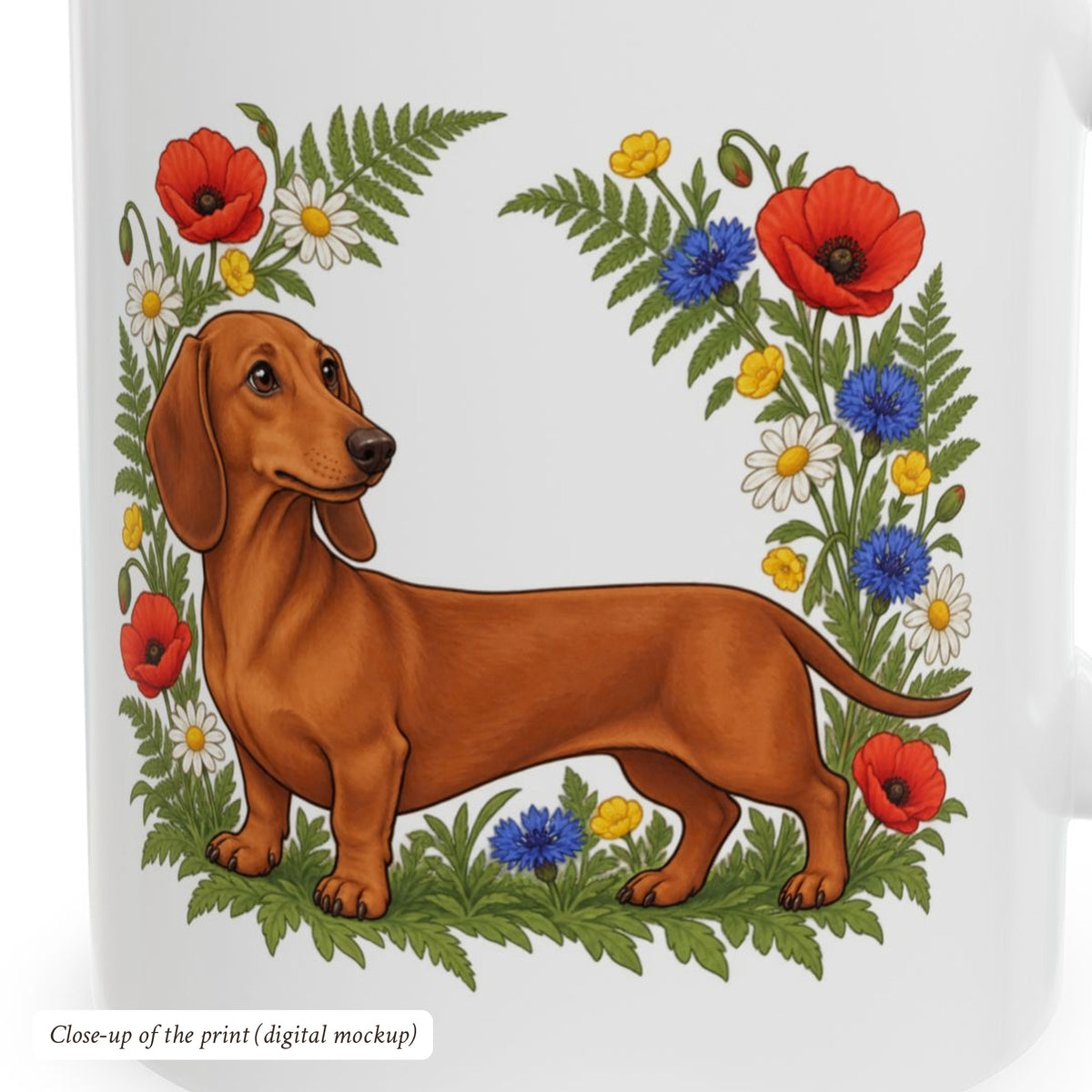 Wildflower Dachshund Mug, photo 4