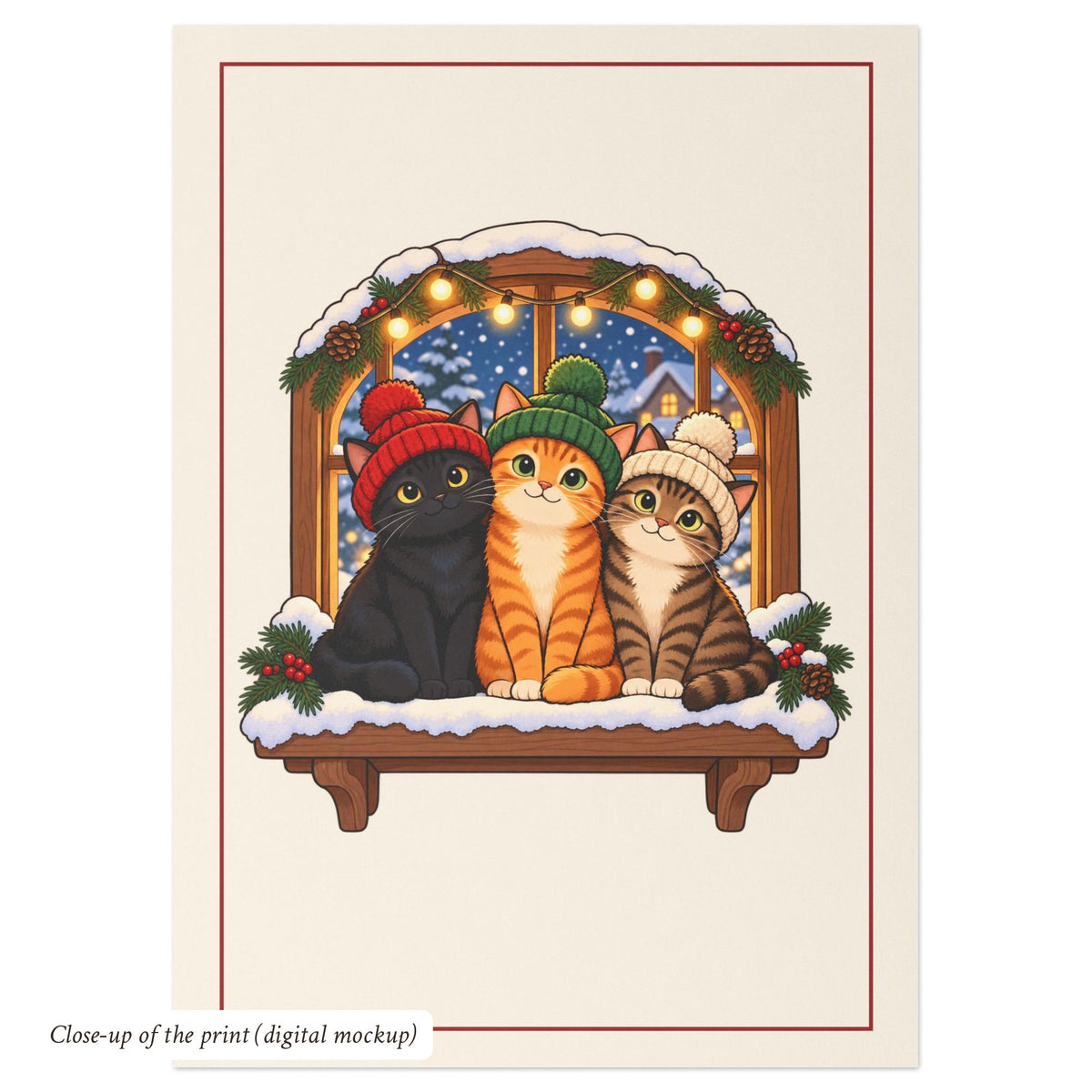 Christmas Cats in Hats Cards, photo 4