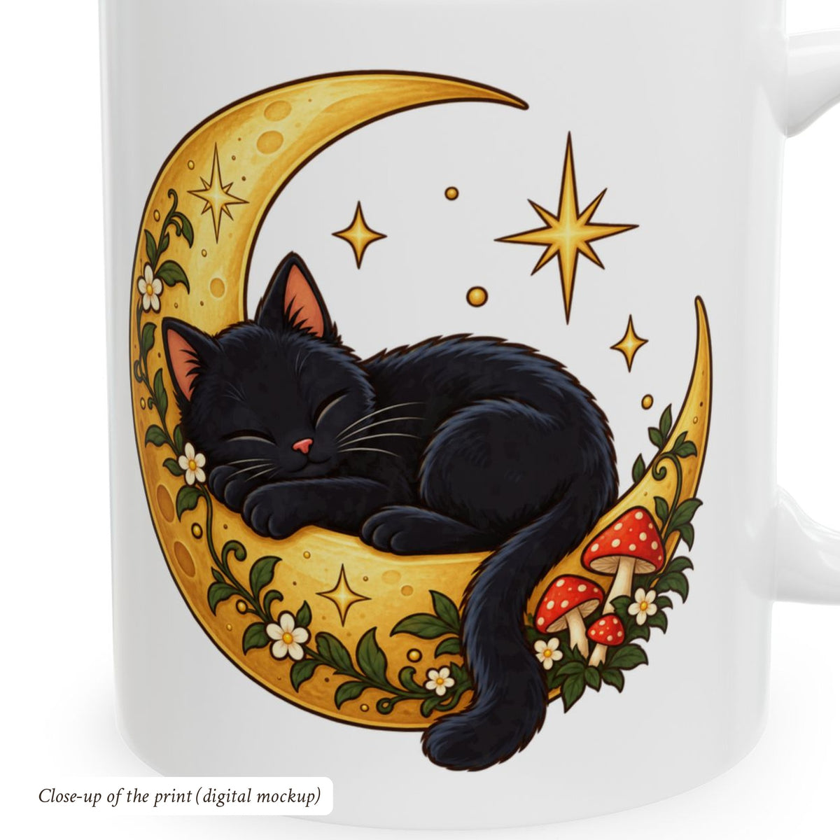 Black Cat on the Moon Mug, photo 4