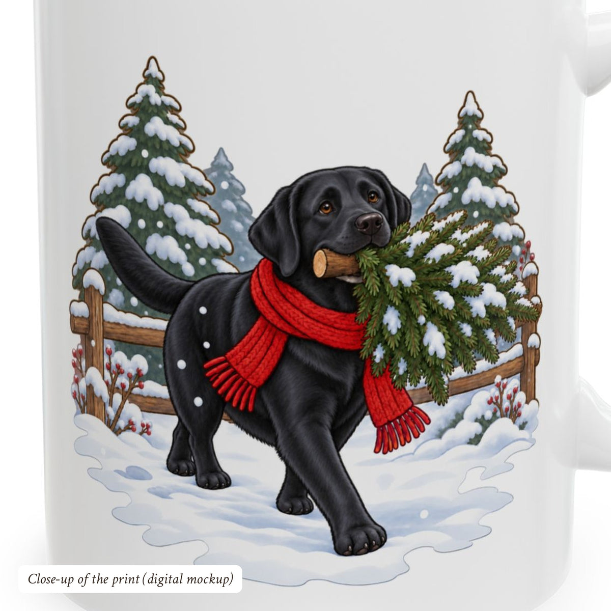 Black Lab Christmas Mug, photo 4