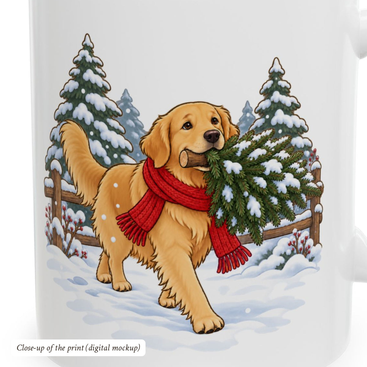 Golden Retriever Christmas Mug, photo 4