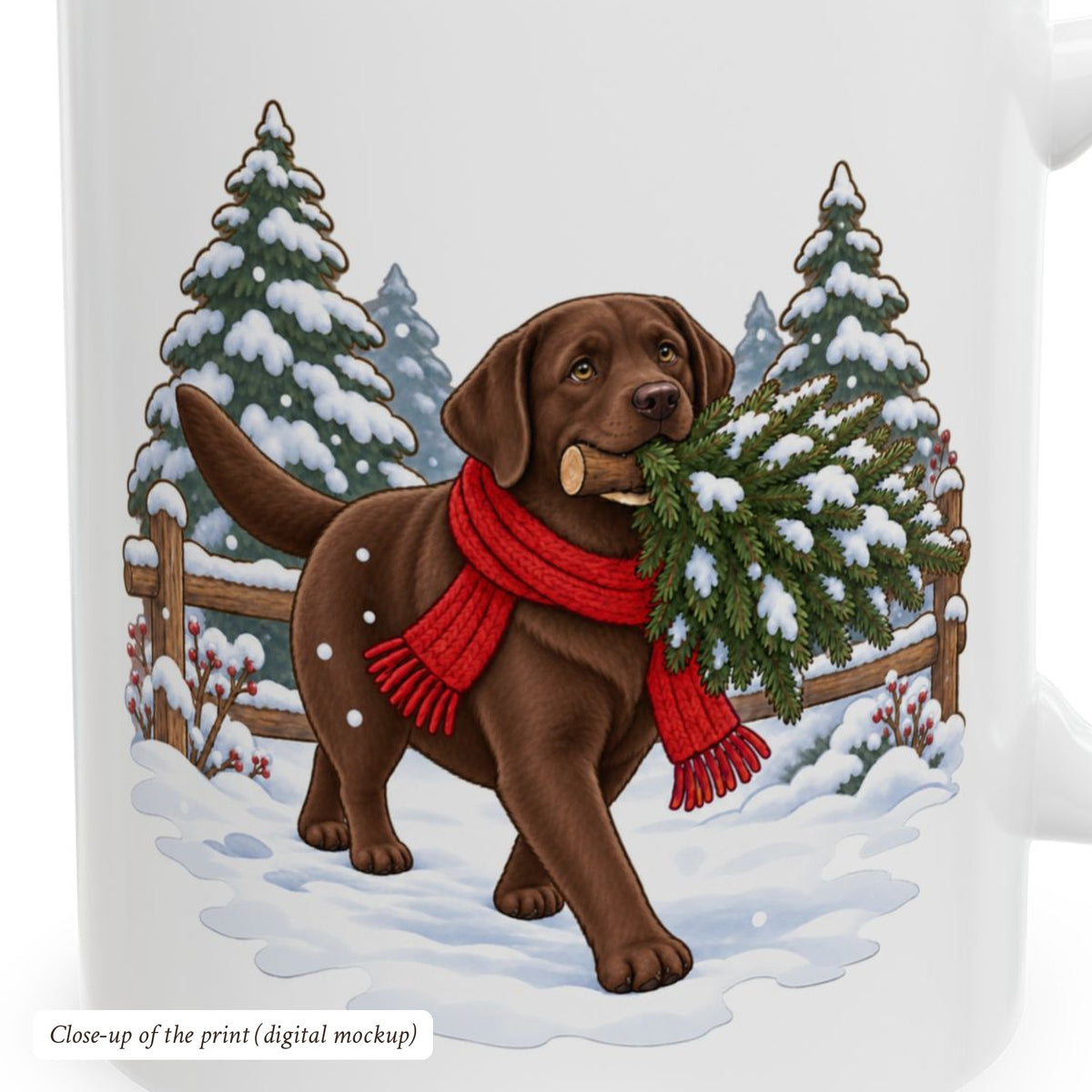 Chocolate Lab Christmas Mug, photo 4
