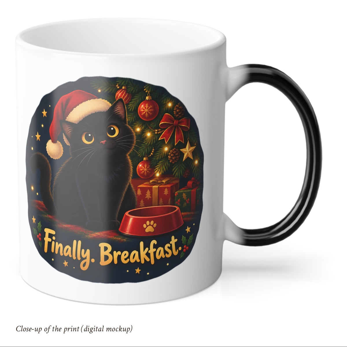 Black Cat Color Changing Mug, photo 4