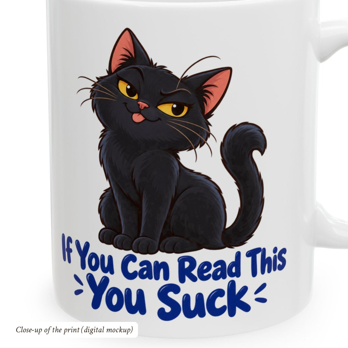 Left Handed Black Cat Mug, photo 4