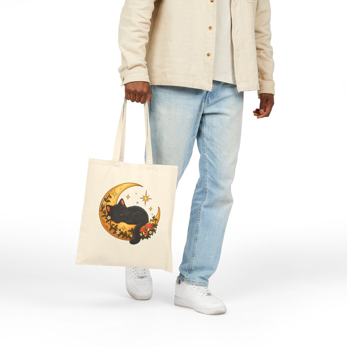 Black Cat on the Moon Tote Bag, photo 4