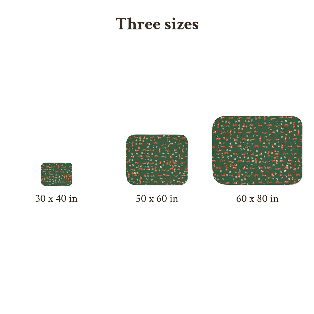 Dachshund Christmas Sherpa Blanket, photo 4